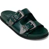 Shushop Dolly Two-strap Sandal In Green