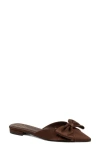 Shushop Dorothy Pointed Toe Flat In Brown