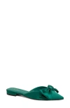 Shushop Dorothy Pointed Toe Flat In Green