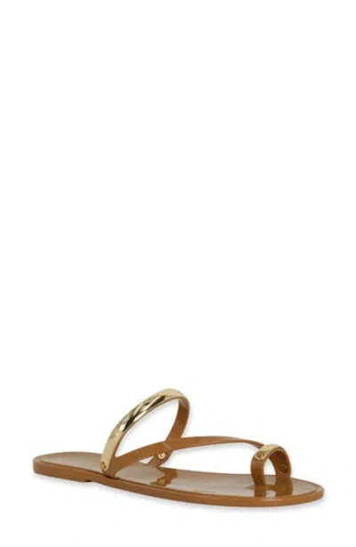 Shushop Dottie Toe Loop Sandal In Brown
