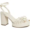 Shushop Edith Ankle Strap Platform Sandal In Gold