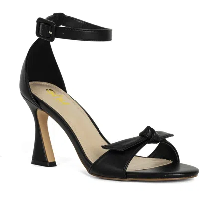 Shushop Emelie Ankle Strap Sandal In Black