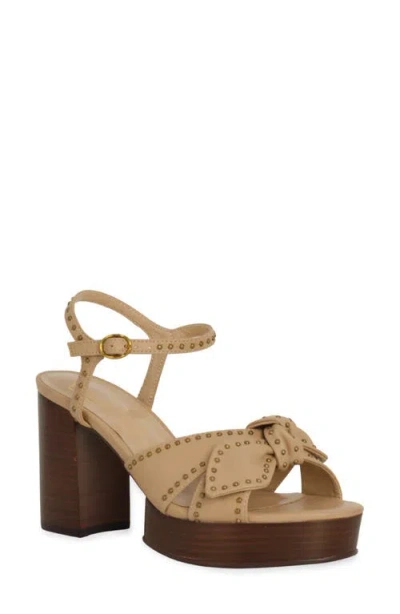 Shushop Etta Studded Platform Sandal In Brown