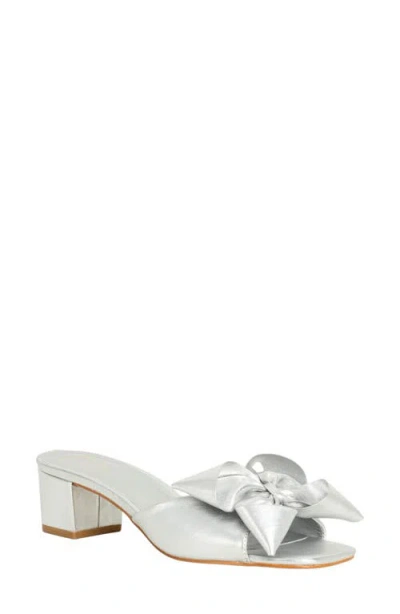 Shushop Flora Slide Sandal In Silver
