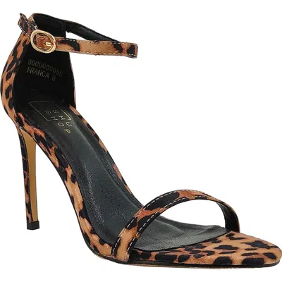 Shushop Franca Sandal In Leopard Satin