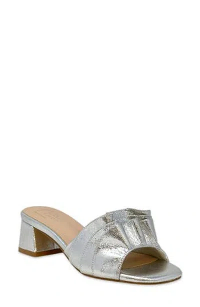 Shushop Frances Slide Sandal In Silver