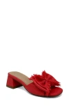 Shushop Francesca Block Heel Sandal In Red