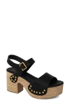 Shushop Gia Ankle Strap Platform Sandal In Black