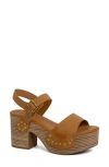 Shushop Gia Ankle Strap Platform Sandal In Brown