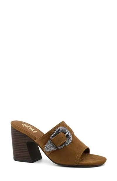 Shushop Giselle Faux Leather Slide Sandal In Multi