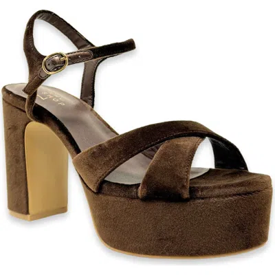 Shushop Gwen Platform Sandal In Brown
