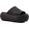 Shushop Ilana Platform Slide Sandal In Black