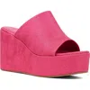 Shushop Ilaria Platform Wedge Sandal In Pink