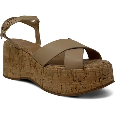 Shushop Indiana Platform Sandal In Brown