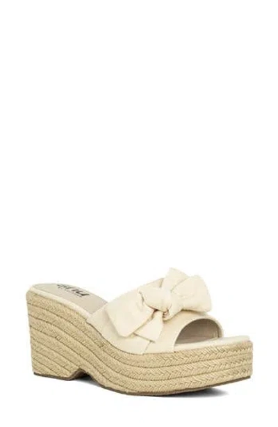 Shushop Ingrid Platform Espadrille Slide Sandal In Multi