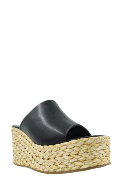 Shushop Jodie Espadrille Platform Wedge Slide Sandal