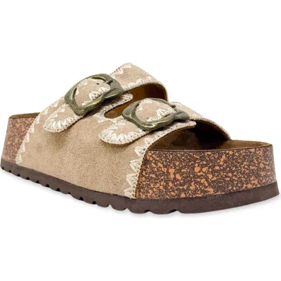 Shushop Keya Slide Sandal In Brown