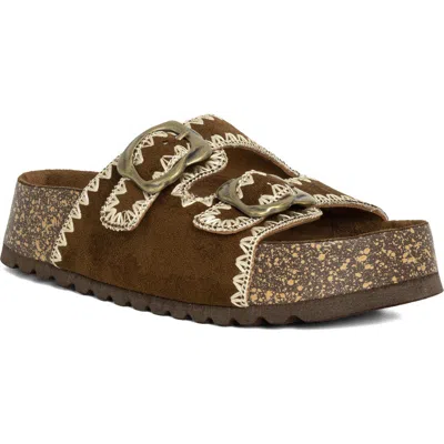 Shushop Keya Slide Sandal In Brown