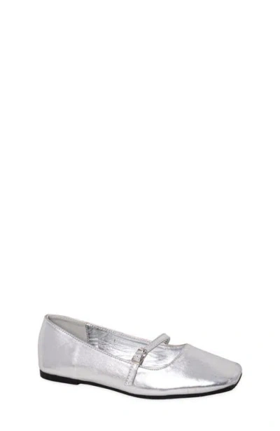 Shushop Kids' Adele Mini Faux Leather Mary Jane In Silver