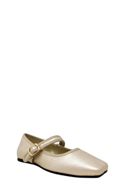 Shushop Kids' Adeline Mini Mary Jane Flat In Gold