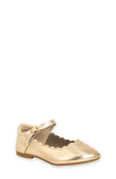 Shushop Kids' Agatha Mini Faux Leather Mary Jane In Gold