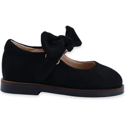 Shushop Kids' Allegra Mini Faux Suede Mary Jane Flat In Black