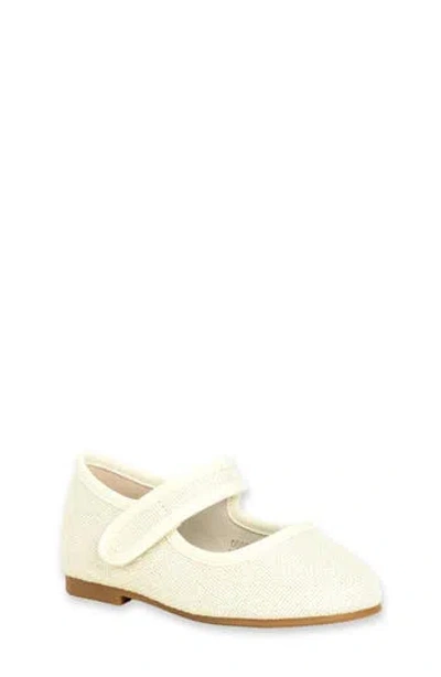 Shushop Kids' Arya Mini Metallic Mary Jane In White
