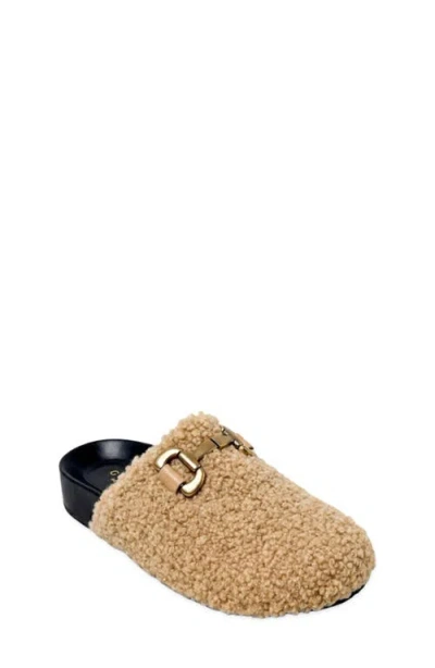 Shushop Kids' Azalea Mini Faux Shearling Mule In Brown