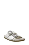 Shushop Kids' Bridget Rhinestone Buckle Slide Sandal