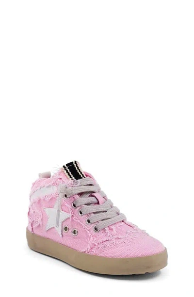 Shushop Kids' Paulina Mid-top Sneaker In Pink Canvas