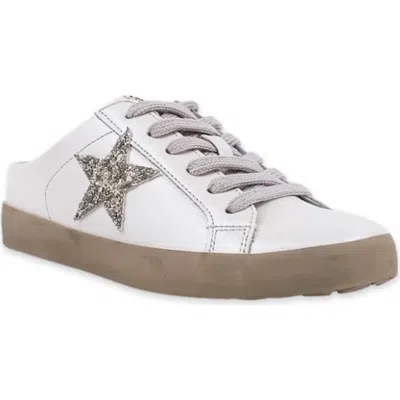 Shushop Kids' Polka Mini Faux Leather Mule Sneaker In White