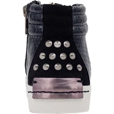 Shushop Kids' Reese Studded High Top Sneaker In Black