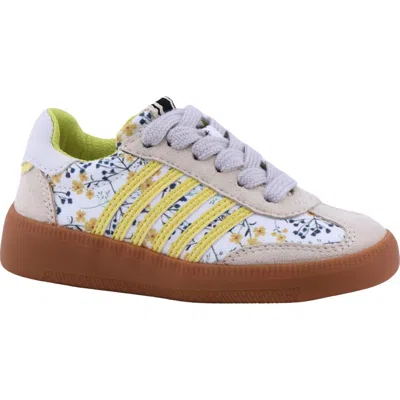 Shushop Kids' Stevie Mini Sneaker In Yellow Print