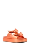 Shushop Kiki Platform Slide Sandal In Orange