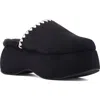 Shushop Larissa Whipstitch Platform Mule In Black