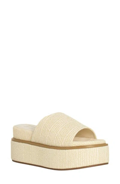 Shushop Lexie Platform Slide Sandal In Brown