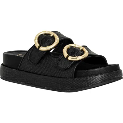 Shushop Lori Platform Slide Sandal In Black