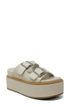 Shushop Lucinda Platform Slide Sandal In Multi