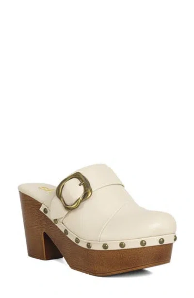 Shushop Lucy Platform Clog In White