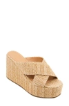 Shushop Ludovica Platform Wedge Slide Sandal