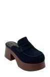 Shushop Luella Platform Penny Loafer Mule In Animal Print