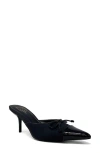 Shushop Naomi Pointed Cap Toe Mule In Black