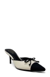 Shushop Naomi Pointed Cap Toe Mule In Neutral