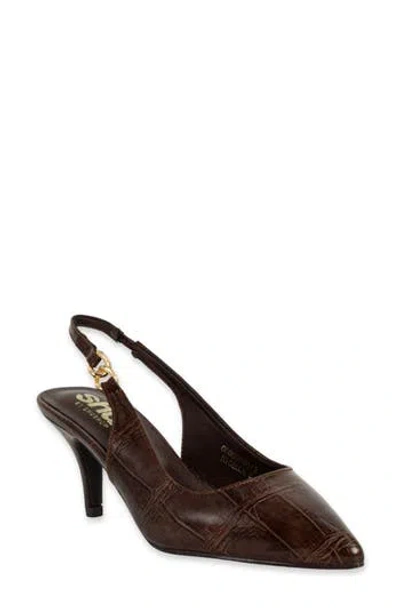Shushop Nigella Pointed Toe Slingback Pump In Brown