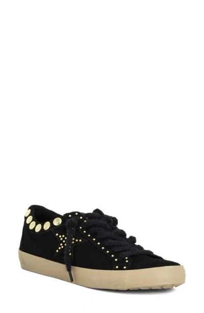 Shushop Pandora Studded Low Top Sneaker In Black