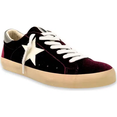 Shushop Paula Low Top Sneaker In Burgundy