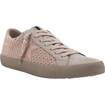Shushop Paula Low Top Sneaker In Mauve Woven