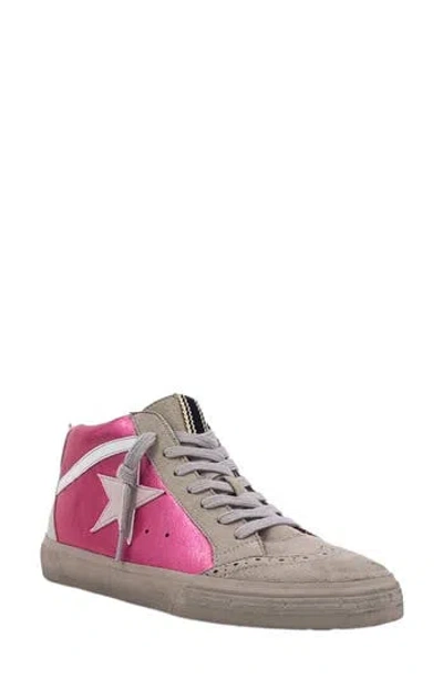 Shushop Paulina Low Top Sneaker In Hot Pink