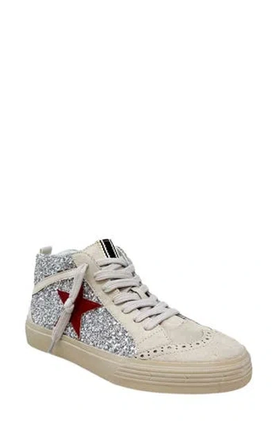 Shushop Paulina Low Top Sneaker In Silver