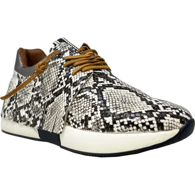 Shushop Pepa Snake Embossed Sneaker In Brown Snake